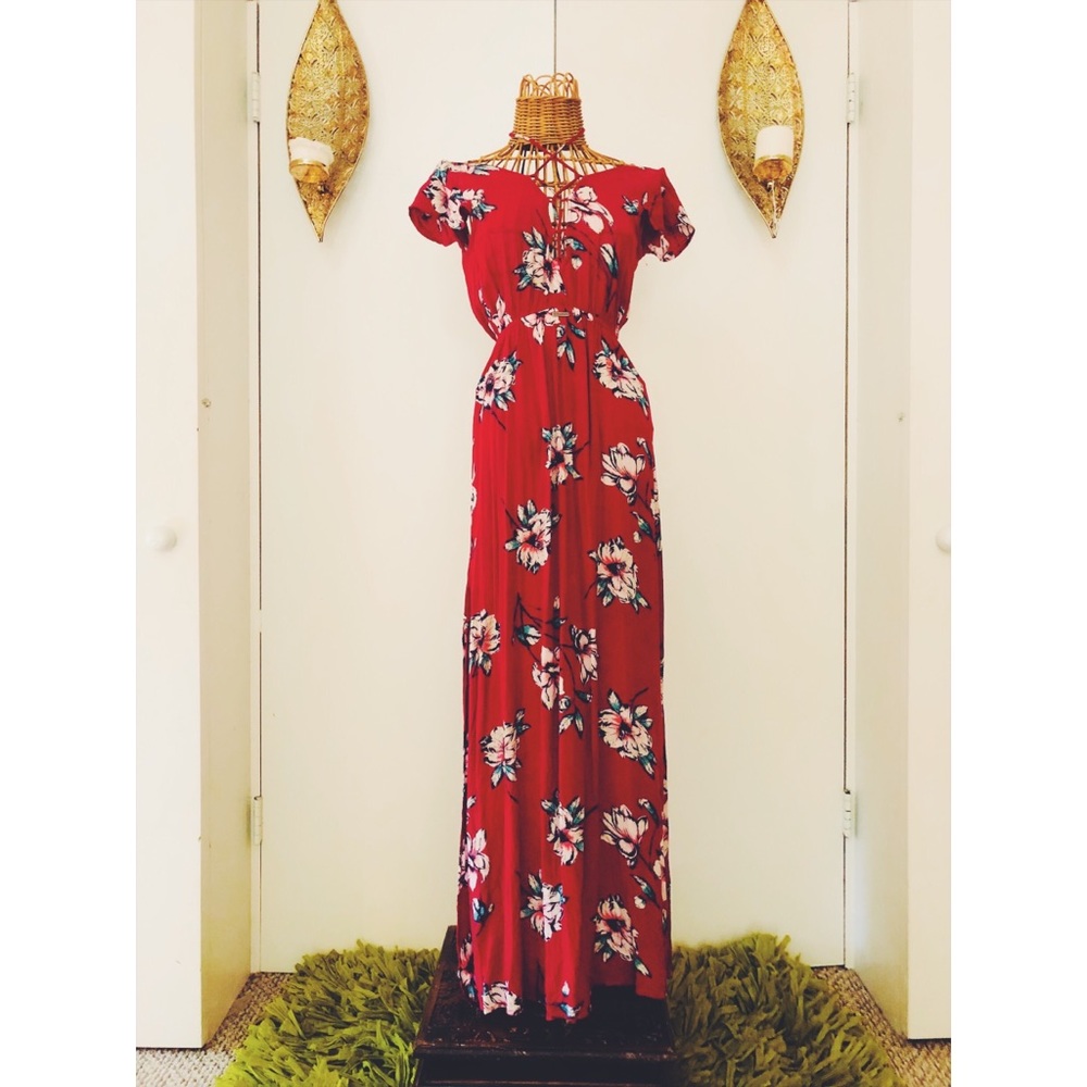 Billabong flutter in the rain floral maxi